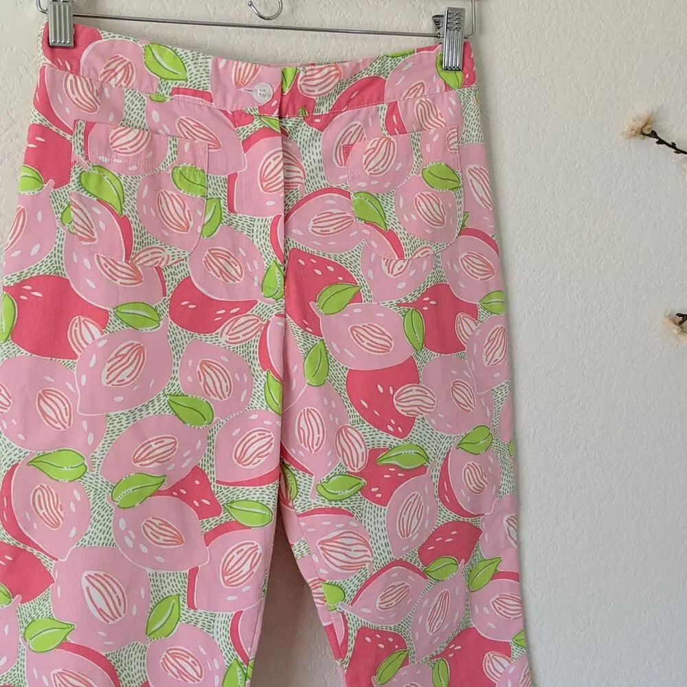 Lilly Pulitzer Girls Pants 14 Peach All‎ Over Print